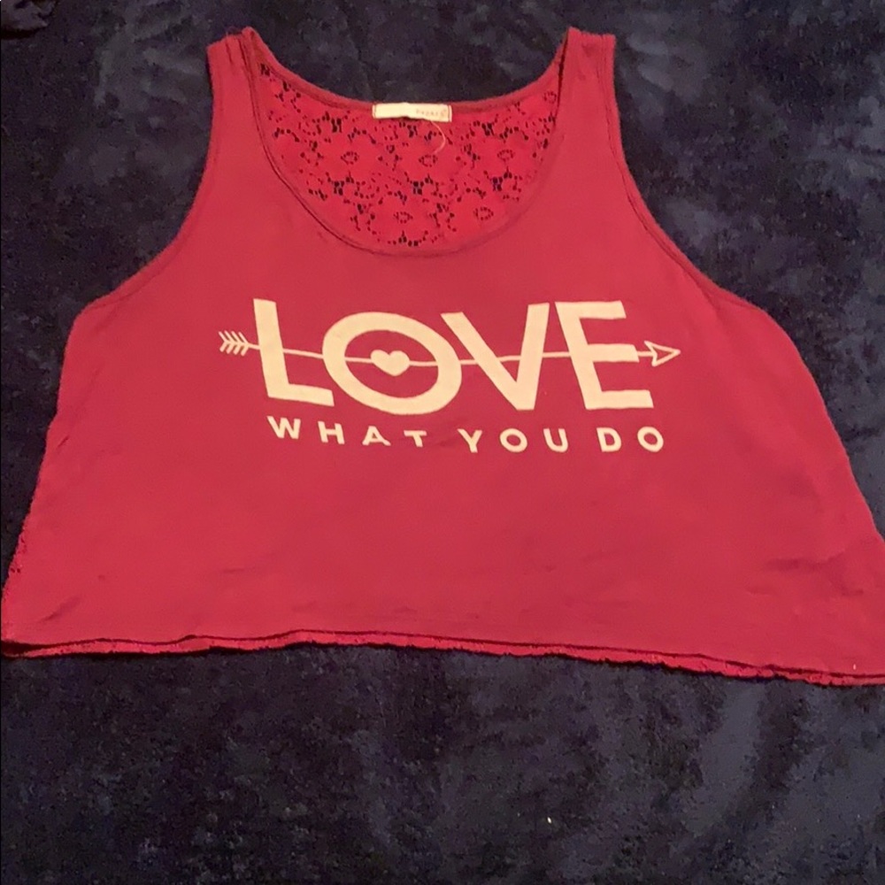 “Love what you do”  crop top tank top!!